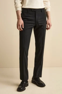 Pantalone Elegante Regular Fit in Lana Drop 6 - NERO