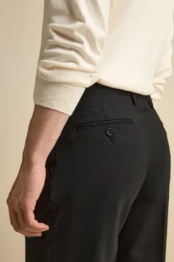 Pantalone Elegante Slim Fit in Lana Drop 8 - NERO