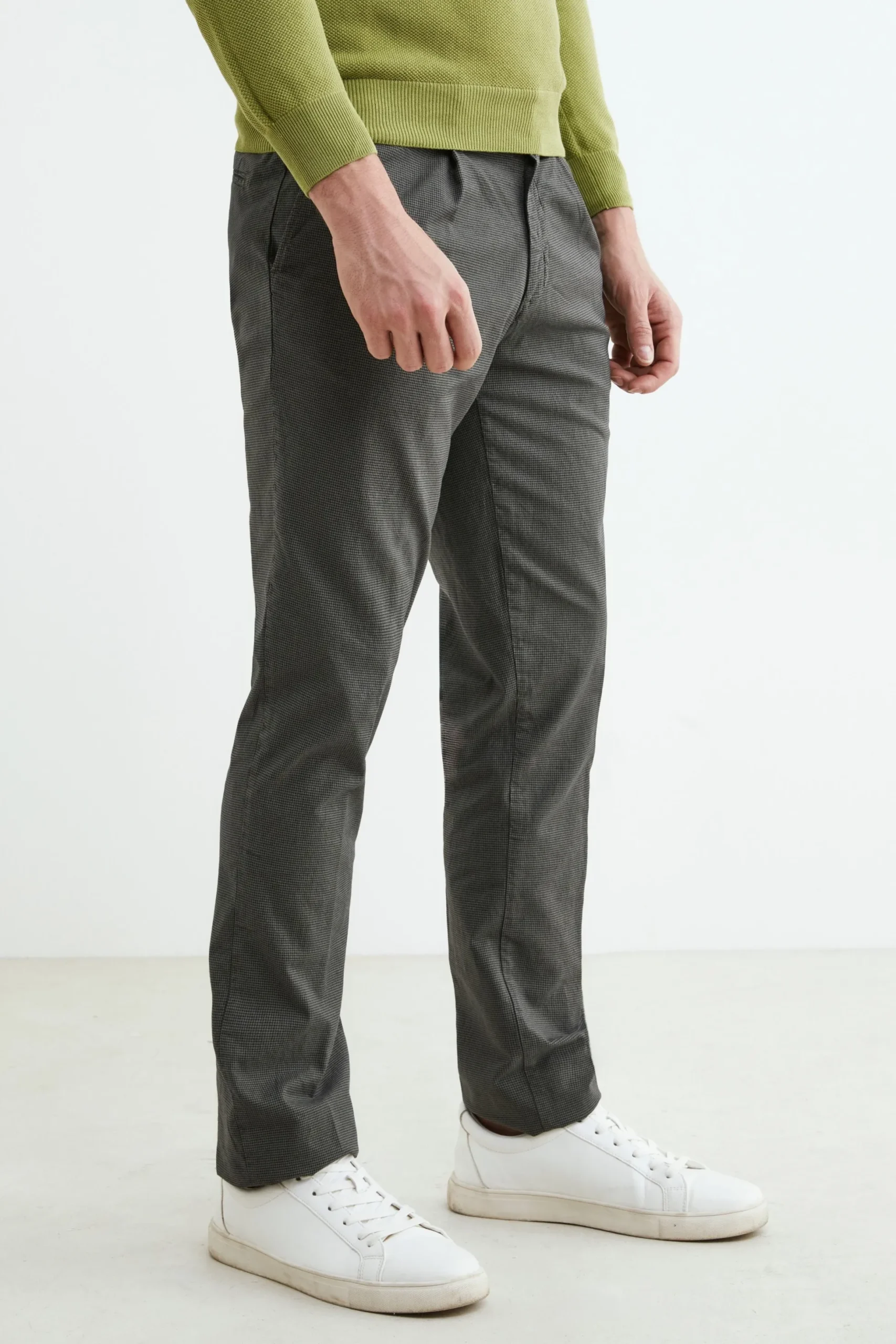 Pantalone fantasia in cotone - VERDE