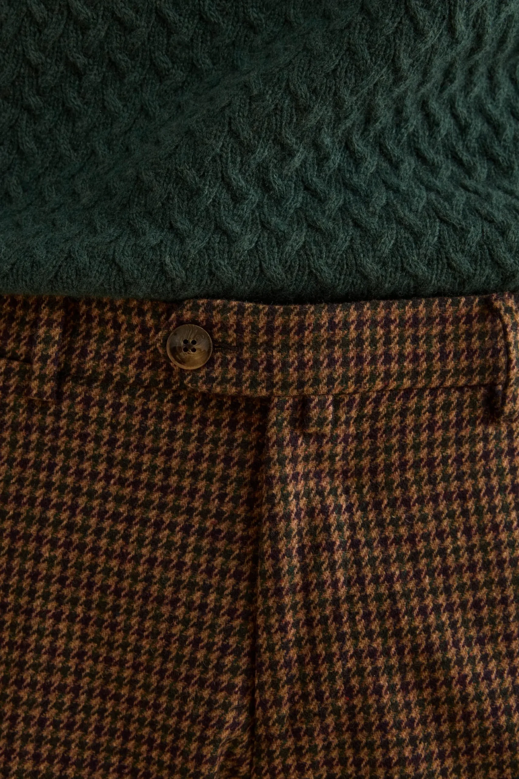Pantalone Fantasia Slim Fit in Misto Lana - P/P CAMMELLO