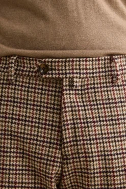 Pantalone Fantasia Slim Fit in Misto Lana - P/POULE BEIGE
