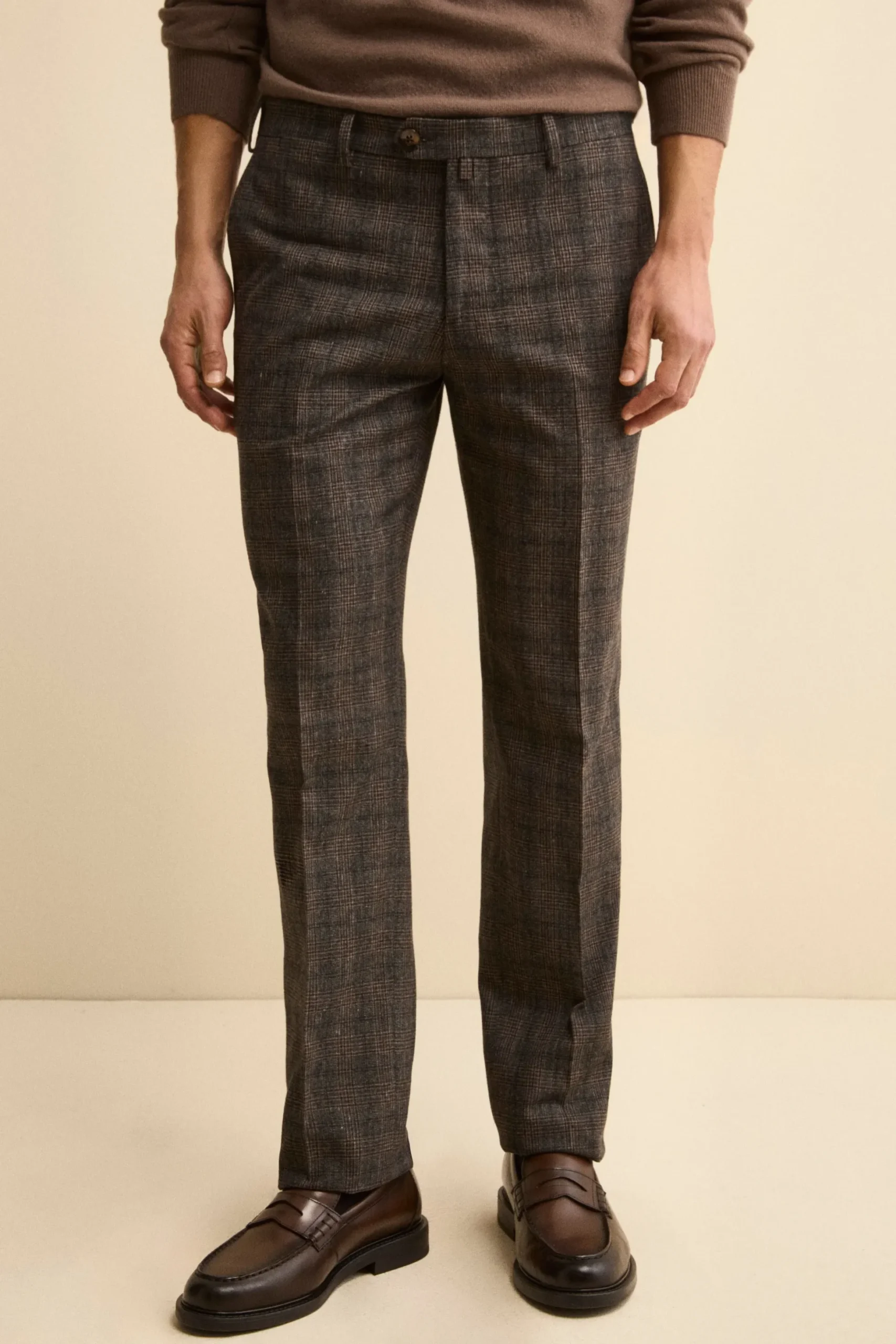 Pantalone Galles in Misto Cotone e Lana - FANT. MARRONE