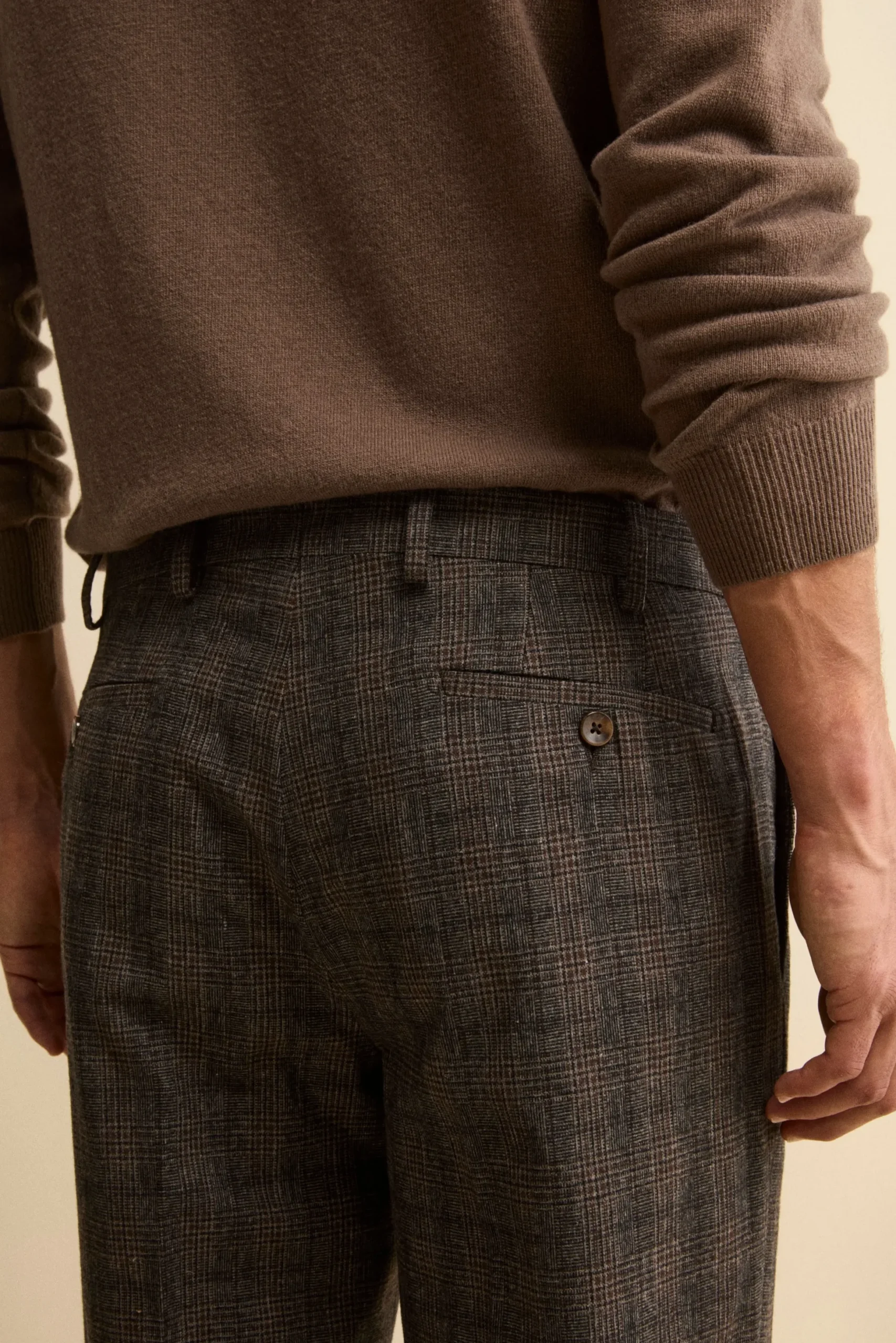 Pantalone Galles in Misto Cotone e Lana - FANT. MARRONE