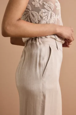 Pantalone Gamba Larga in Raso da Cerimonia con Lurex - CORDA
