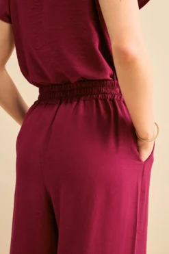 Pantalone Gaucho con Tasche - BORDEAUX