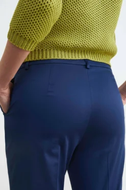 Pantalone in cotone mid-flare - DENIM
