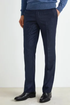 Pantalone in Lana Comfort Fit - BLU