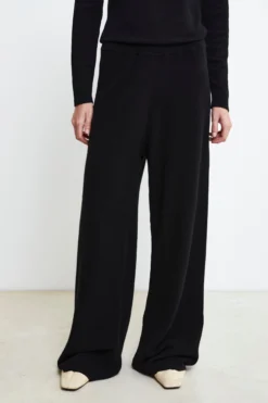 Pantalone in lana e cashmere - NERO