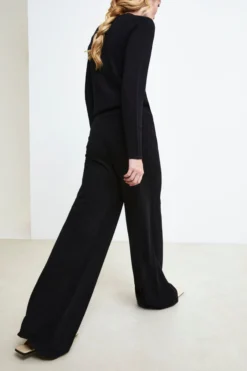 Pantalone in lana e cashmere - NERO