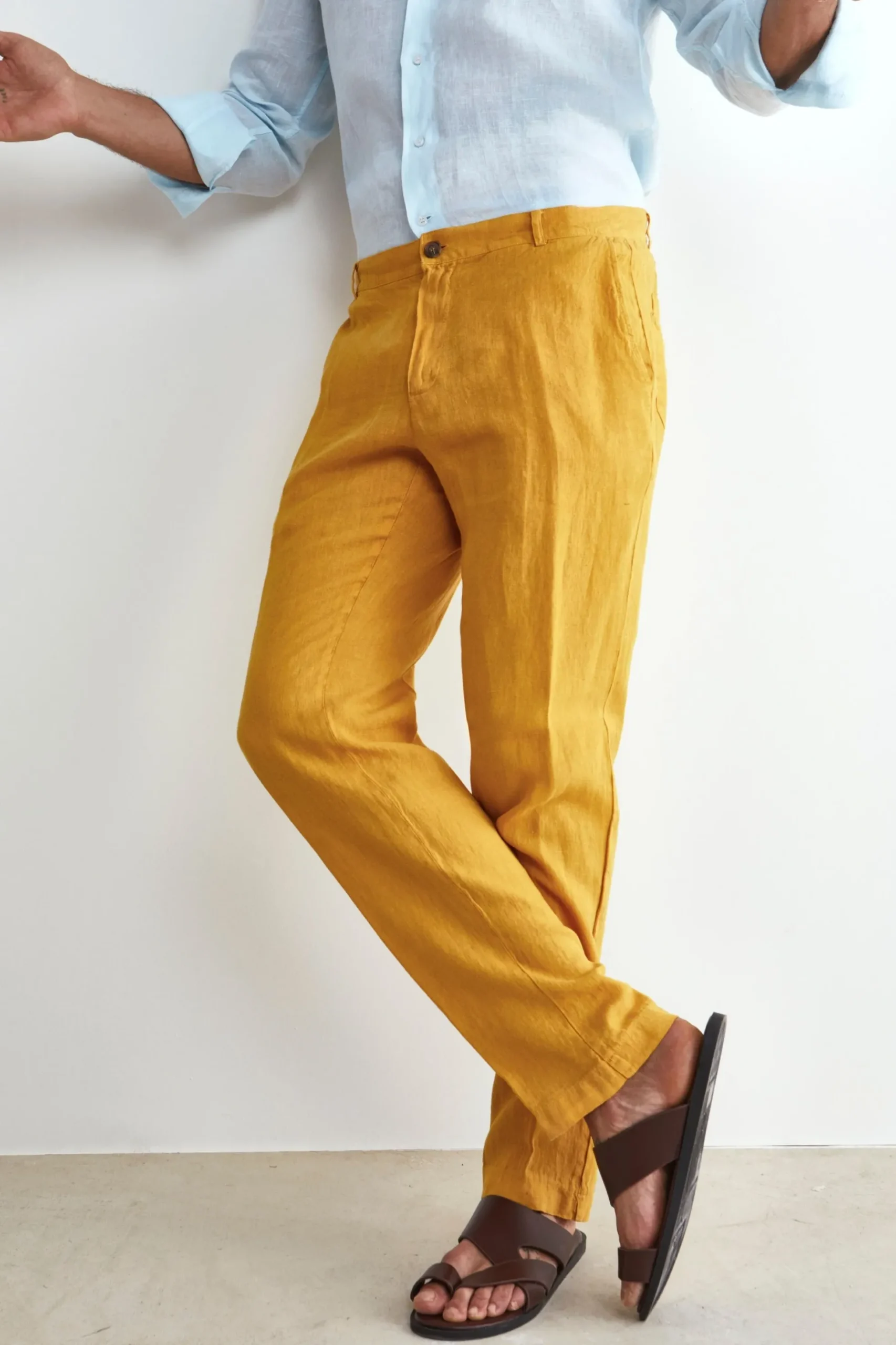 Pantalone in Lino - GIALLO