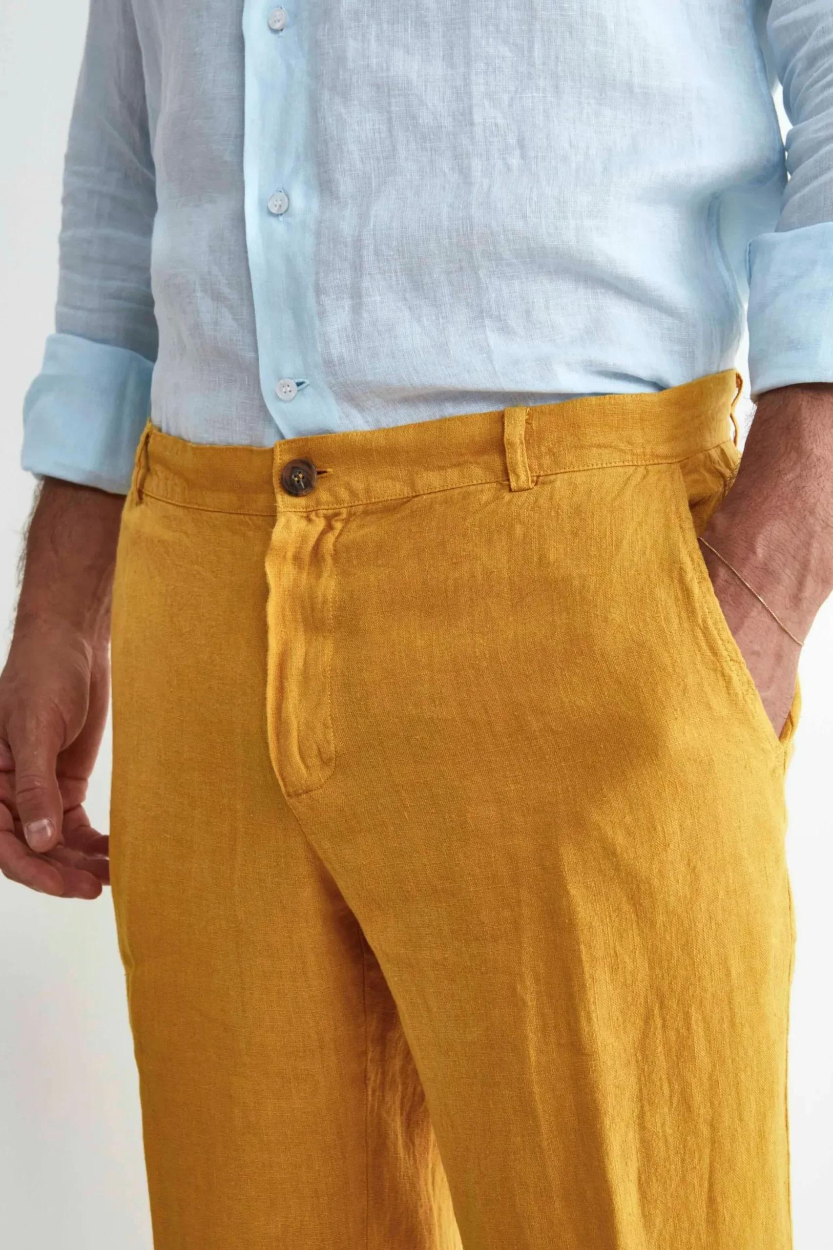 Pantalone in Lino - GIALLO