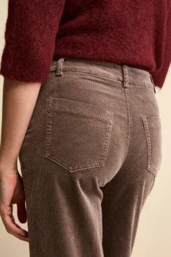 Pantalone in Velluto a Gamba Larga - MARRONE