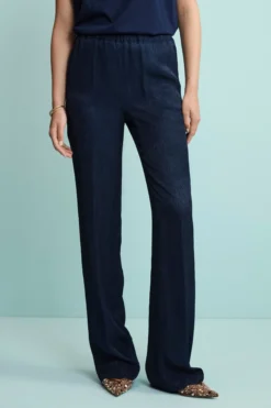 Pantalone Jacquard Morbido da Cerimonia - BLU