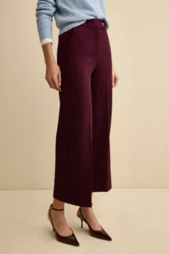 Pantalone Largo con Risvolto e Pieghe - VINO
