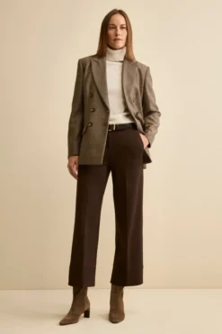 Pantalone Largo con Risvolto e Pieghe - T.MORO