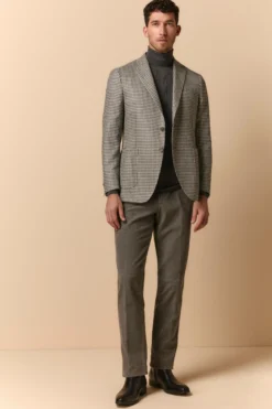 Pantalone Microrete Regular Fit - GRIGIO MICROEFFETTO