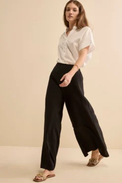 Pantalone Morbido con Elastico - NERO