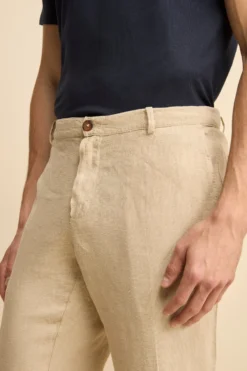 Pantalone Morbido in Lino - BEIGE