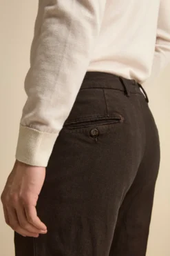 Pantalone Occhio di Pernice Slim Fit in Cotone - RUGGINE