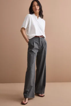 Pantalone Palazzo da Cerimonia in Lana Vergine - GRIGIO