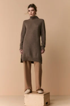 Pantalone Palazzo in Misto Lana - CAMMELLO