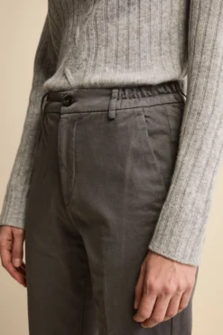 Pantalone Regular Fit con Elastico - GRIGIO