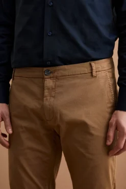 Pantalone Regular Fit in Gabardina di Cotone - RUGGINE