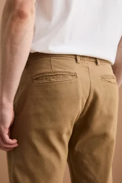 Pantalone Regular Fit in Misto Lino con Pinces - RUGGINE