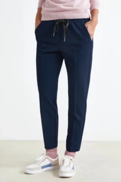 Pantalone Sigaretta Con Coulisse - P/POULE BLU