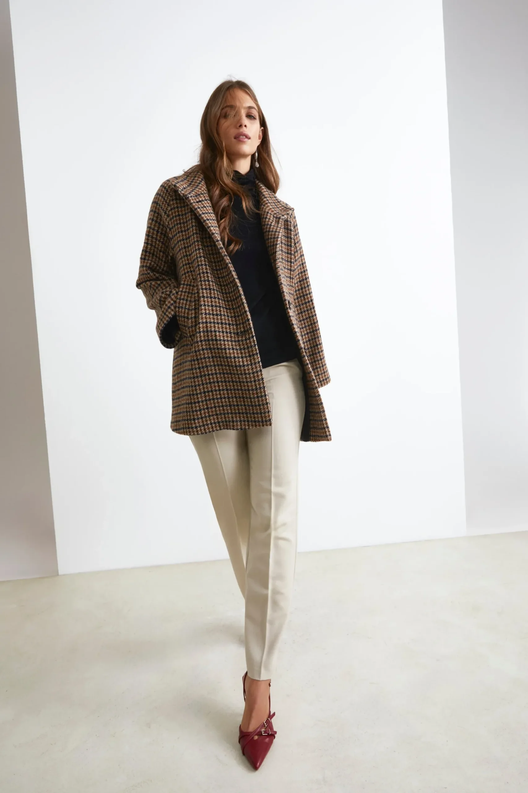 Pantalone Sigaretta Regular Fit - BEIGE