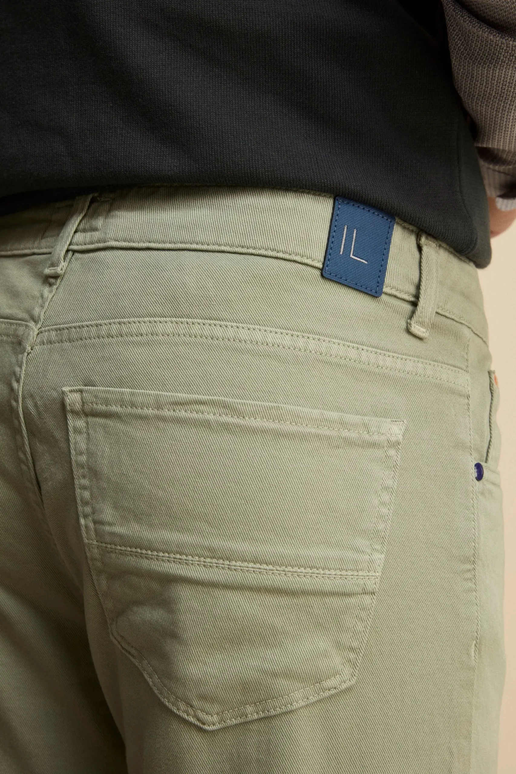 Pantalone Slim Fit Cinque Tasche in Denim - VERDINO