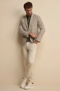 Pantalone Slim Fit Cinque Tasche in Denim - BURRO