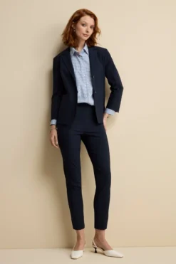 Pantalone Slim Fit in Bengalina - BLU