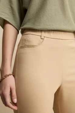 Pantalone Slim Fit in Bengalina - BEIGE
