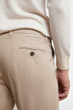 Pantalone Slim Fit in Cotone - BEIGE