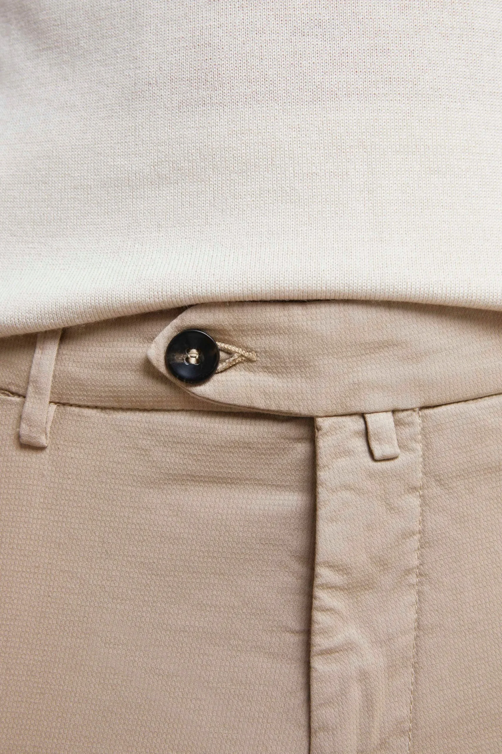 Pantalone Slim Fit in Cotone - BEIGE