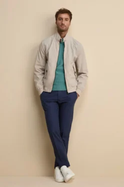 Pantalone Slim Fit in Cotone con Taschino - BLU