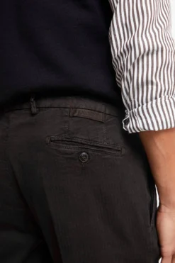 Pantalone Slim Fit in Cotone - MARRONE SPIGATO