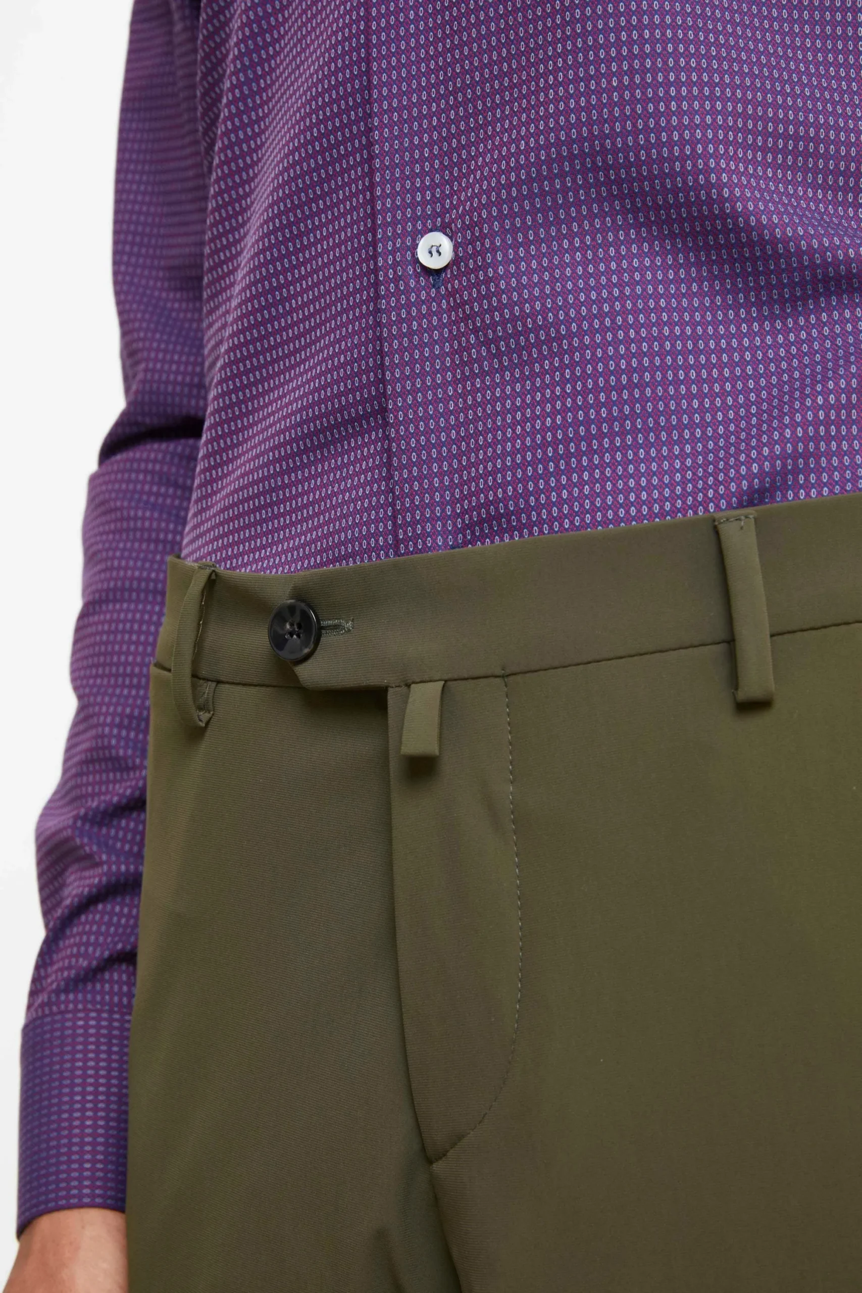 Pantalone Slim in Jersey - VERDE MILITARE