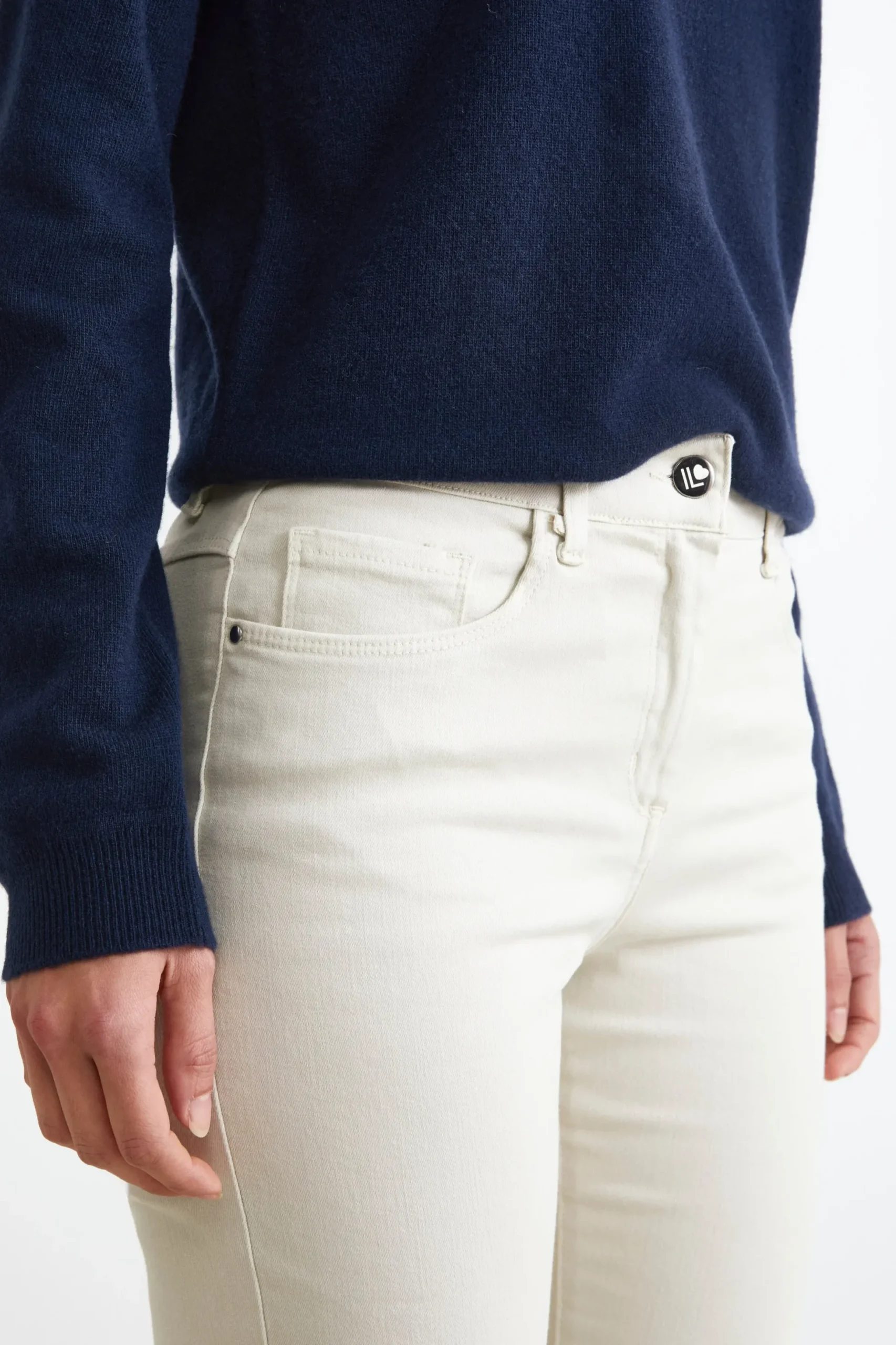 Pantalone Stretch Cinque Tasche - BEIGE