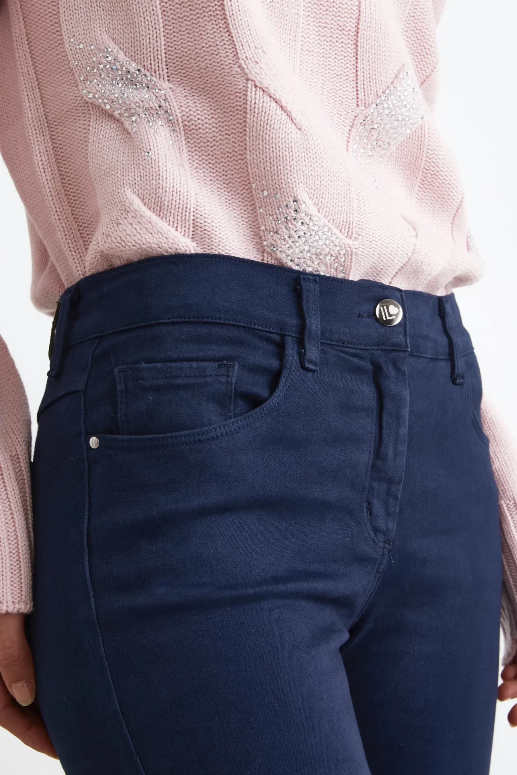 Pantalone Stretch Cinque Tasche - BLU