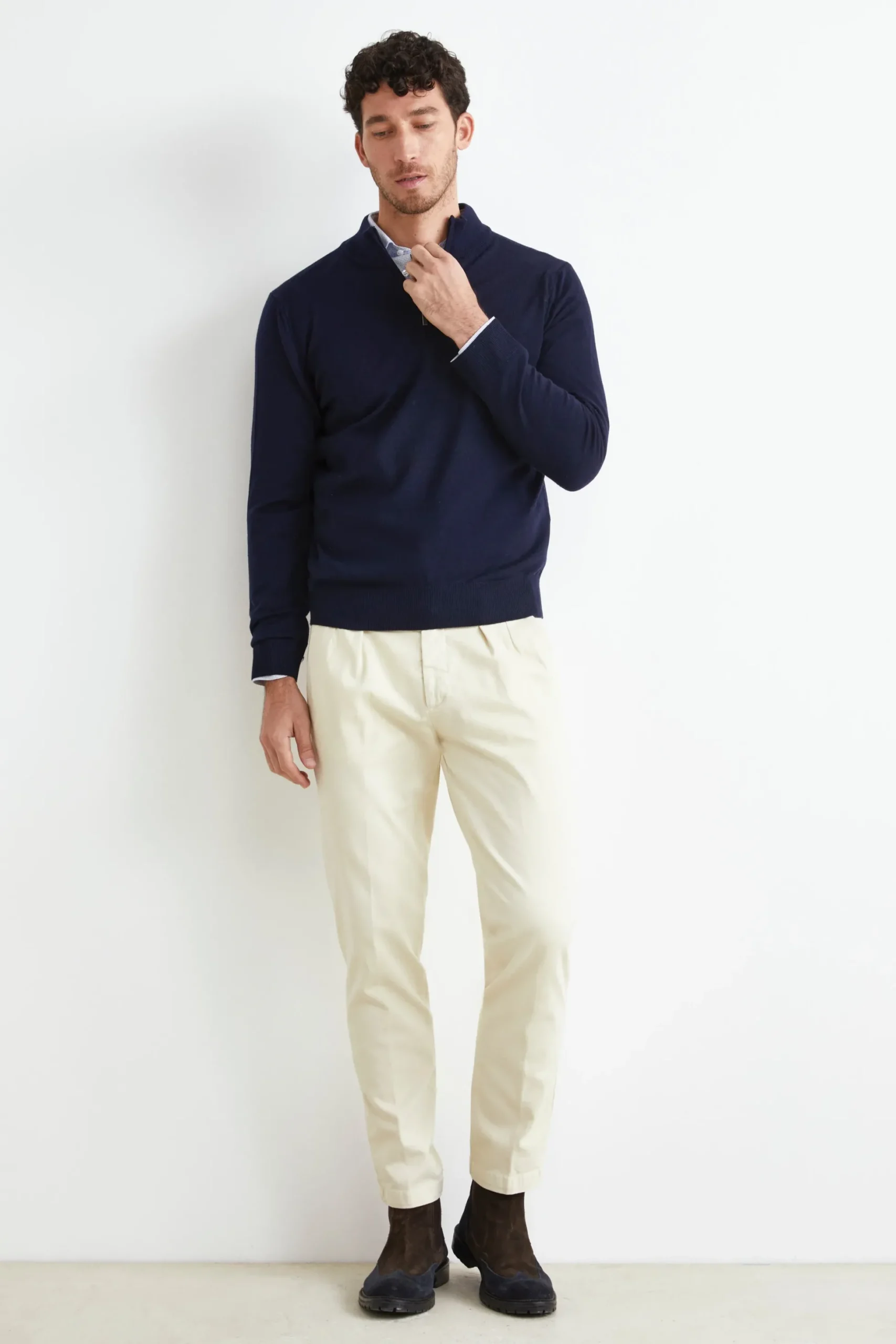 Pantalone Stretch Slim Fit - BIANCO