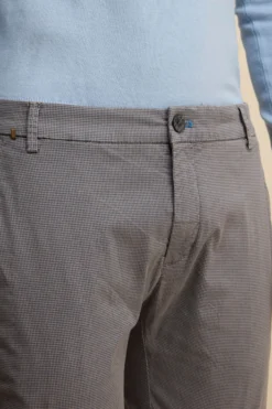 Pantalone Stretch Slim Fit in Gabardina - FANT. NOCCIOLA