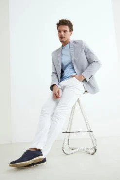 Pantalone 5 tasche in cotone - BIANCO