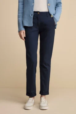 Pantalone Twill Regular Fit - BLU