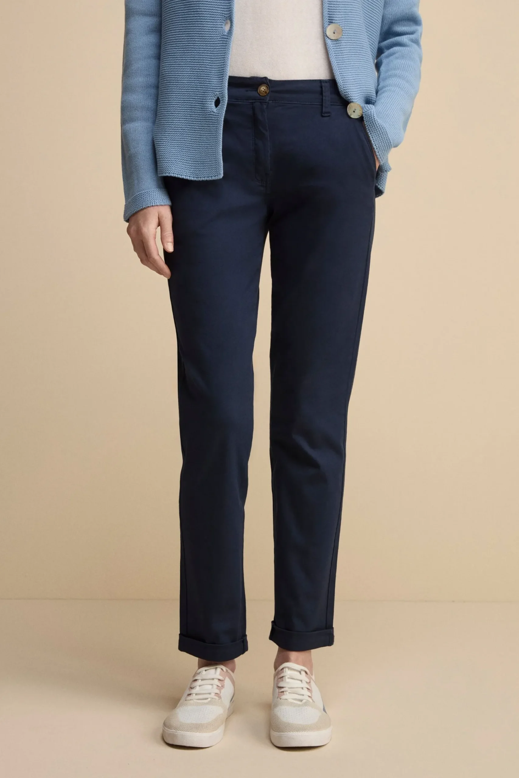 Pantalone Twill Regular Fit - BLU