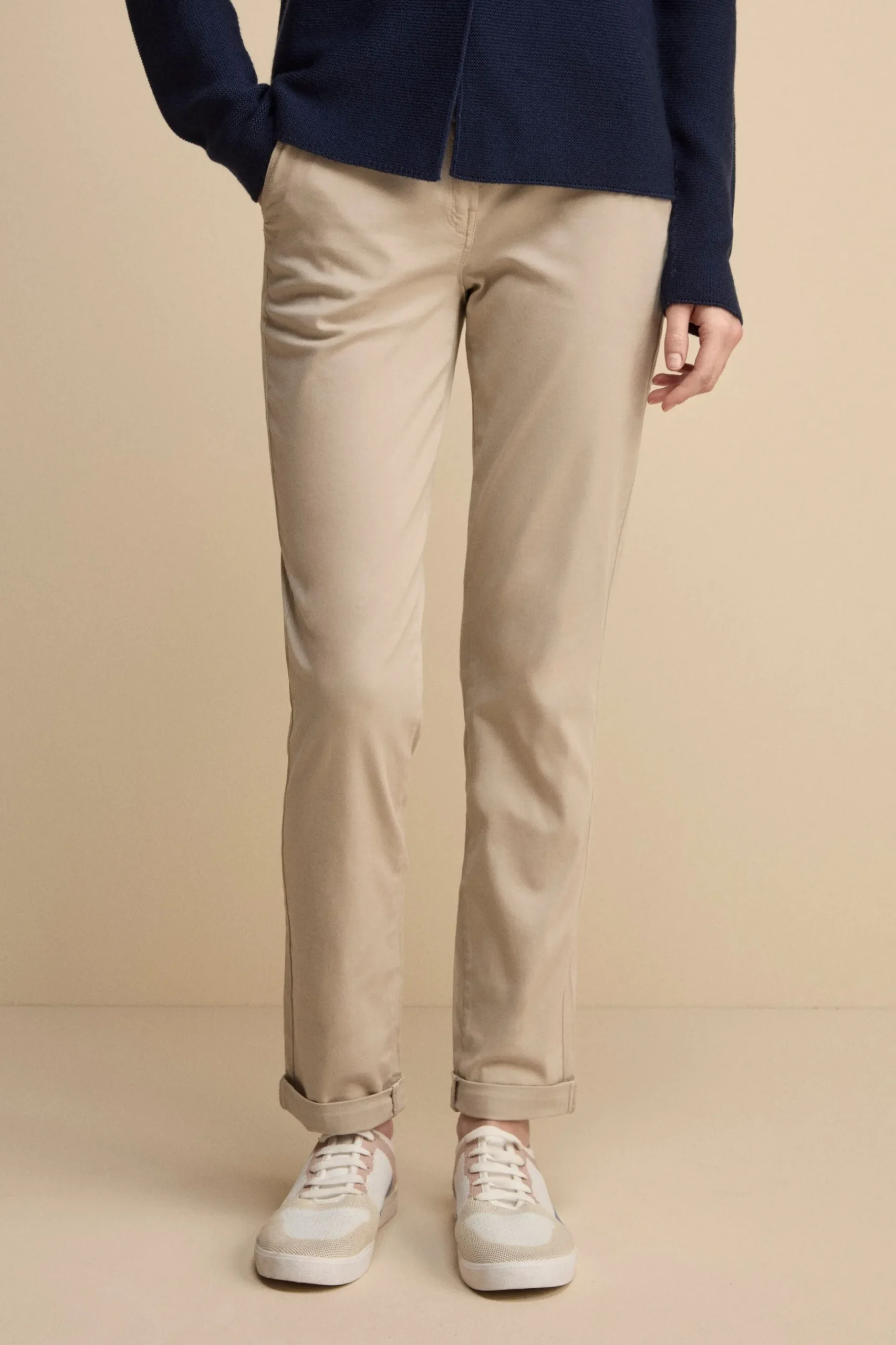 Pantalone Twill Regular Fit - BEIGE