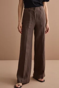 Pantalone Wide Leg in Lino - T.MORO