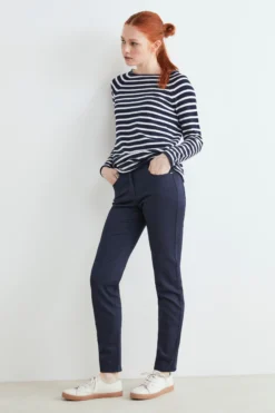Pantaloni casual in cotone - BLU