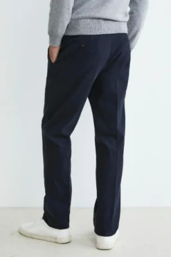 Pantaloni chino in gabardine - BLU NOTTE
